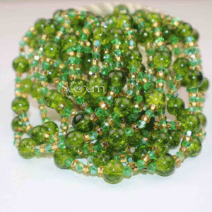 Baya en verre craquelé doré
