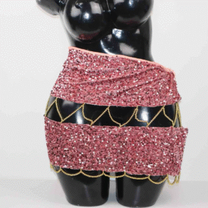 Pagne Velours rose fonce or