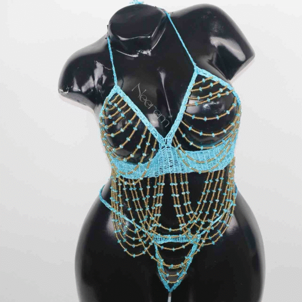 Ensemble charnelle bleu