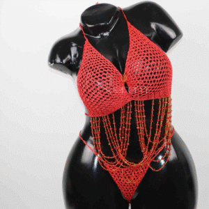 Ensemble Camélia orange foncé