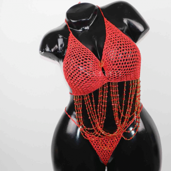 Ensemble Camélia orange foncé