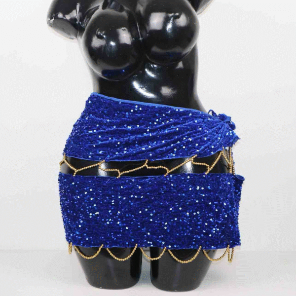 Pagne Velours bleu marine – Image 2