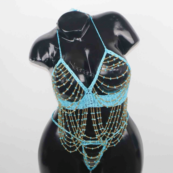 Ensemble charnelle bleu – Image 2